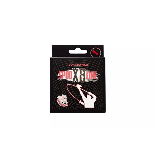 Леска плетеная Волжанка Spod Line X8 (300м, красный) 0.20мм 20Lb