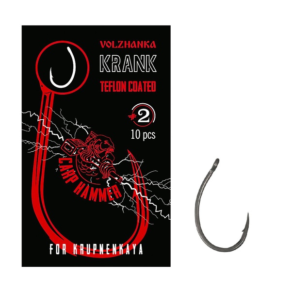 Крючок Волжанка Krank Teflon (10шт/уп) №4