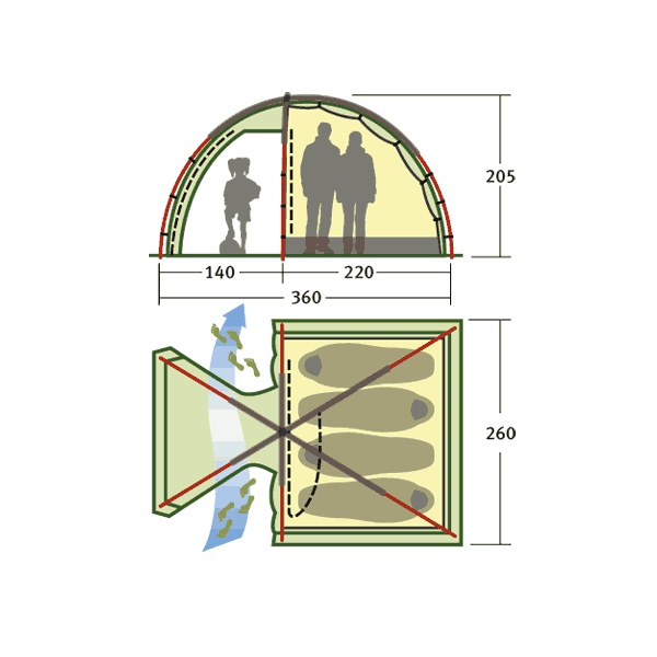 Палатка KSL Rover 4