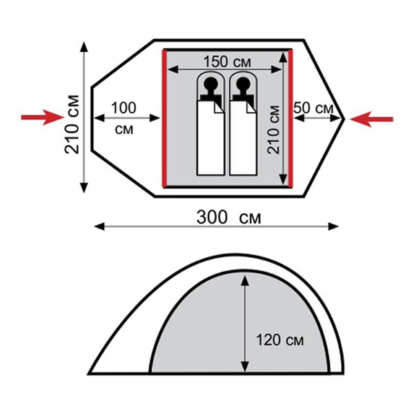 Палатка Tramp Space 2