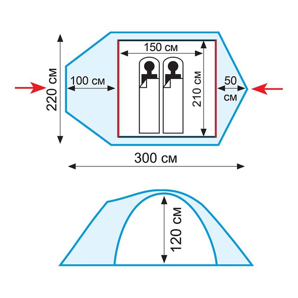 Палатка Tramp Mountain 2
