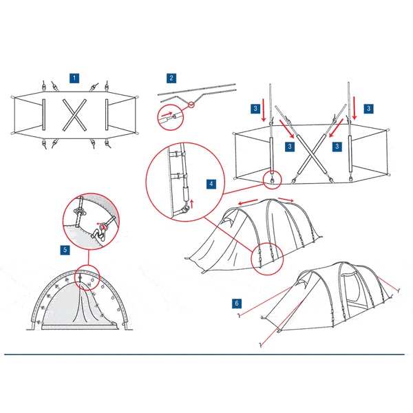 Порядок сборки палатки Палатка KSL Macon 6 - купить в интернет-магазине Адвентурика