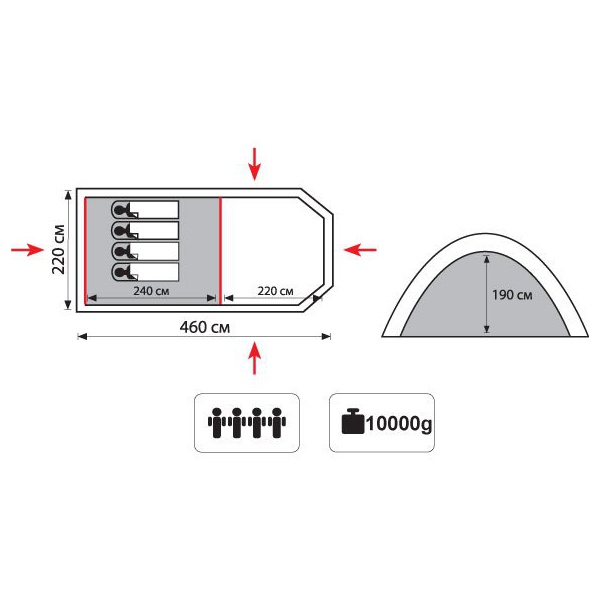 Палатка Tramp Anaconda 4