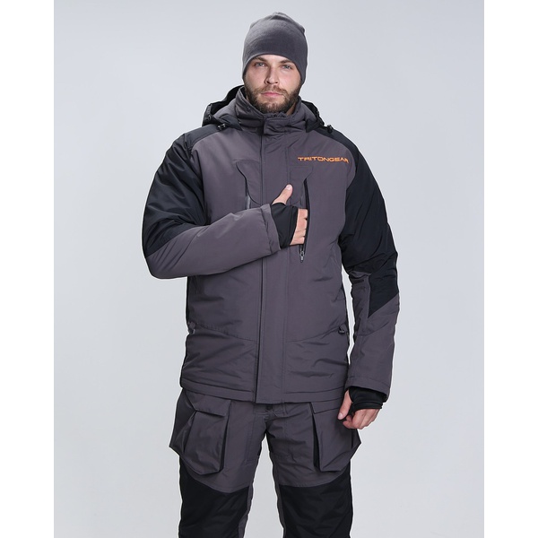 Костюм Тритон Pro Angler -15°С Серый/Чёрный