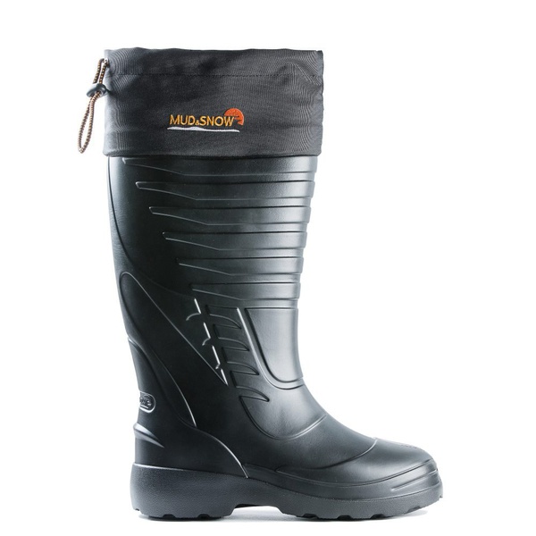 Сапоги Mud&Snow ЭВА/ТЭП 47см, с манжетой на шнурке чёрный