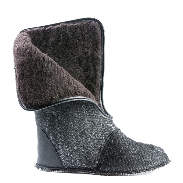 Сапоги Mud&Snow ЭВА/ТЭП 47см, с манжетой на шнурке чёрный