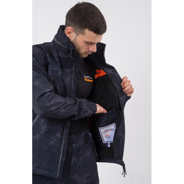 Костюм демисезонный Тритон Pro -5°С (Softshell) Серо-чёрный