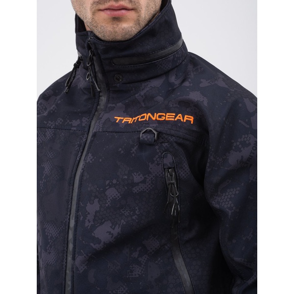 Костюм демисезонный Тритон Pro -5°С (Softshell) Серо-чёрный