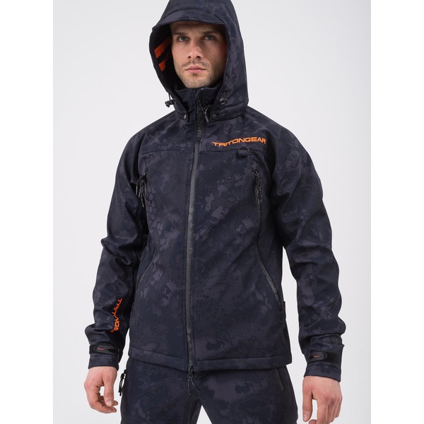 Костюм демисезонный Тритон Pro -5°С (Softshell) Серо-чёрный