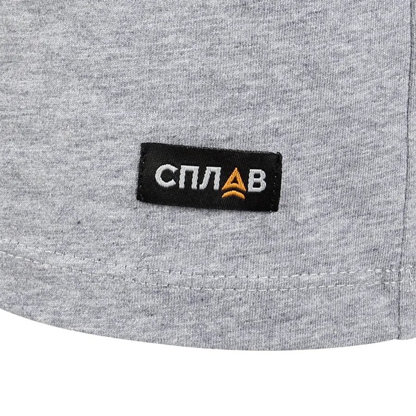 Футболка Сплав L/S-2 (с капюшоном, меланж) серый