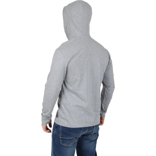 Футболка Сплав L/S-2 (с капюшоном, меланж) серый