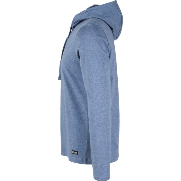 Футболка Сплав L/S-2 (с капюшоном, меланж) синий