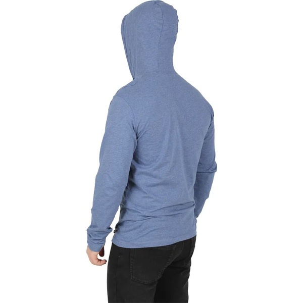 Футболка Сплав L/S-2 (с капюшоном, меланж) синий