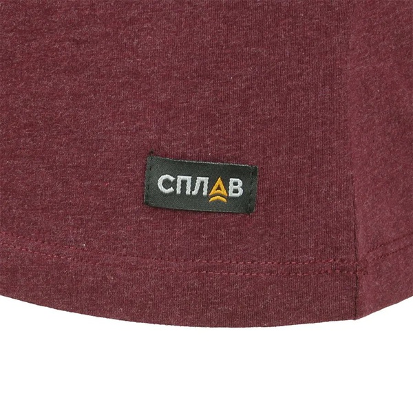 Футболка Сплав L/S-2 (с капюшоном, меланж) бургунди