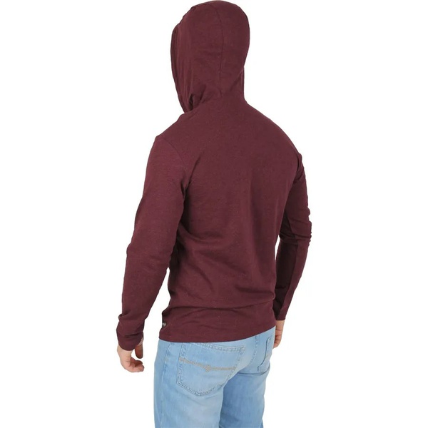 Футболка Сплав L/S-2 (с капюшоном, меланж) бургунди