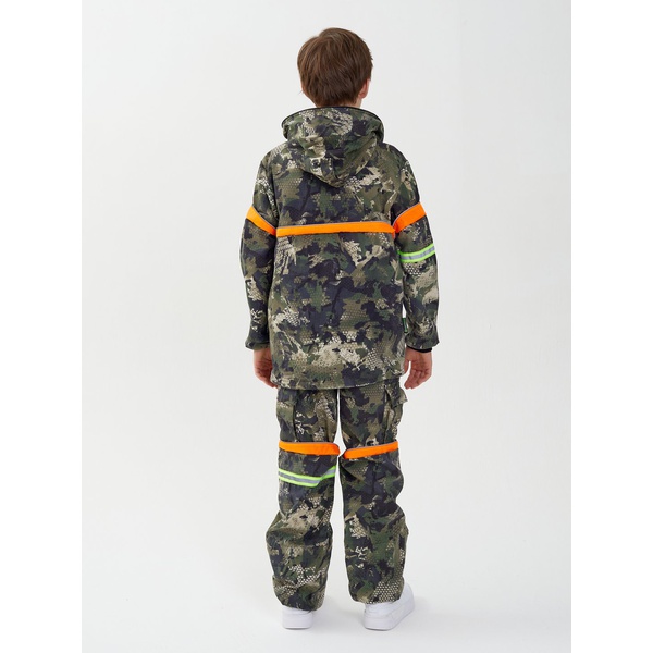 Костюм детский Huntsman Антигнус-люкс (с ловушками и пыльниками) Зелёный питон, тк. смесовая сорочка