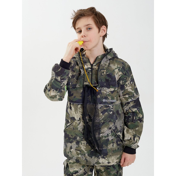 Костюм детский Huntsman Антигнус-люкс (с ловушками и пыльниками) Зелёный питон, тк. смесовая сорочка