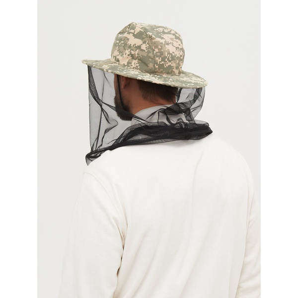 Панама-накомарник Huntsman Антигнус с кольцом (тк. смесовая) Светлый пиксель 128/2