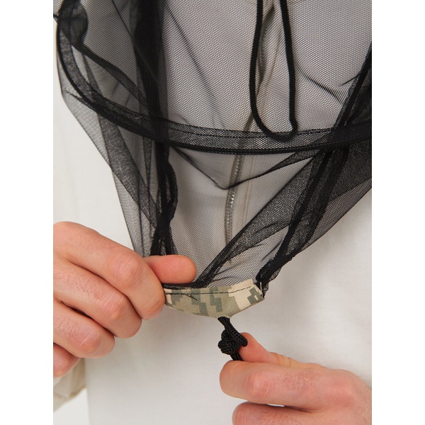 Панама-накомарник Huntsman Антигнус с кольцом (тк. смесовая) Светлый пиксель 128/2