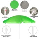 Зонт Green Glade 0012S зелёный. Фото 3