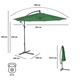 Зонт садовый Green Glade 8004 зелёный. Фото 2