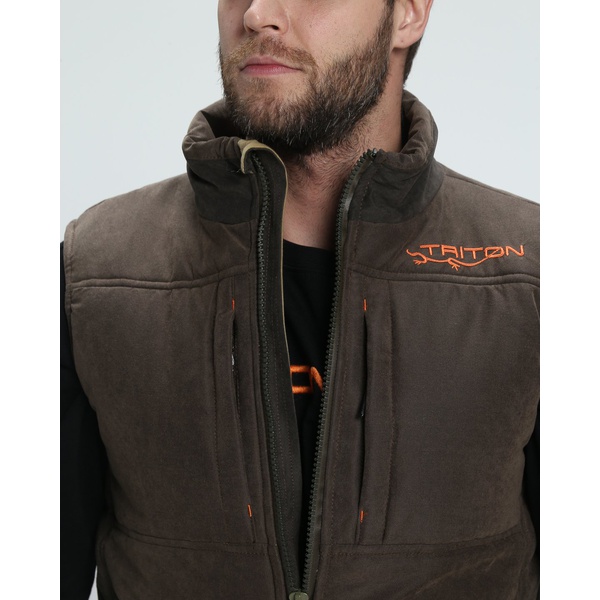 Жилет Тритон Warm Тёмно-коричневый, Твил