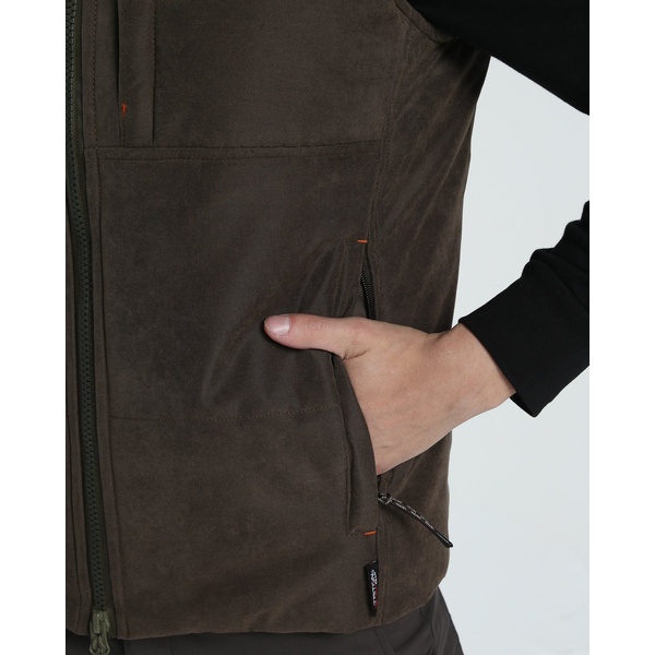 Жилет Тритон Warm Тёмно-коричневый, Твил