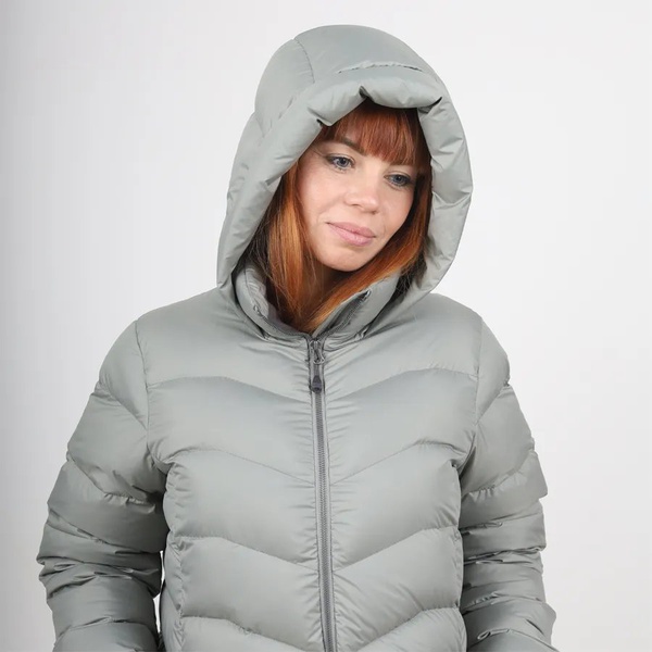 Пальто женское пуховое Сплав Аврора светло-серый