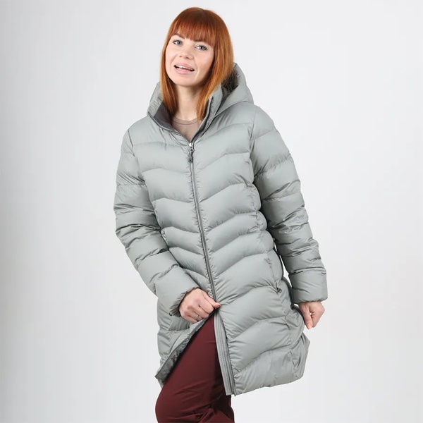 Пальто женское пуховое Сплав Аврора светло-серый