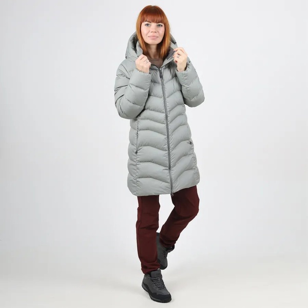 Пальто женское пуховое Сплав Аврора светло-серый