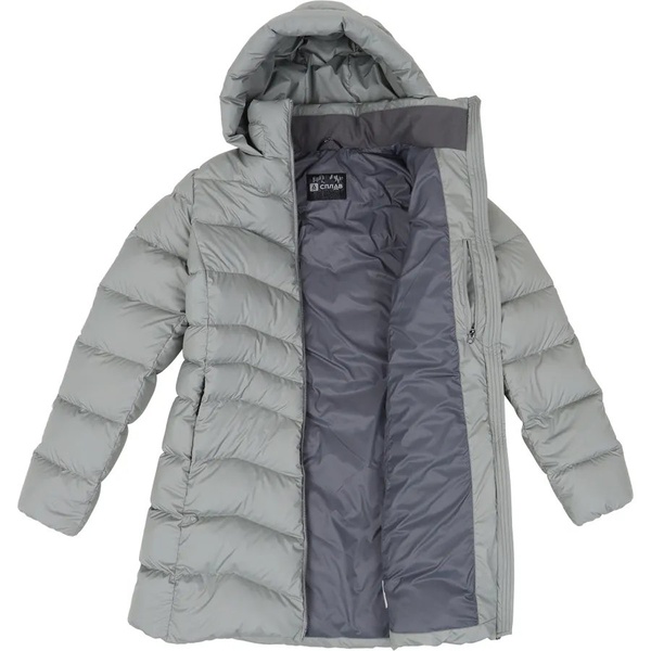 Пальто женское пуховое Сплав Аврора светло-серый