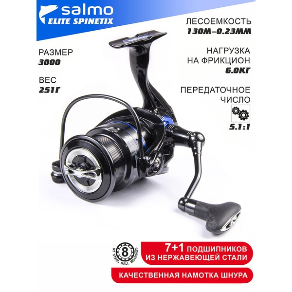 Катушка безынерционная Salmo Elite Spinetix 8 3000FD