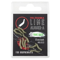 Лентяйка для крючков Волжанка Volzhanka Line Aligner-A (10шт/уп) Trasn Green, 6-8-10