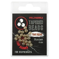 Бусина с конусным отверстием Волжанка Volzhanka Tapered Beads 4мм (20шт/уп) Trans Brown