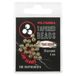 Бусина с конусным отверстием Волжанка Volzhanka Tapered Beads 4мм (20шт/уп) Trans Brown