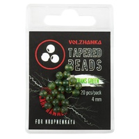 Бусина с конусным отверстием Волжанка Volzhanka Tapered Beads 4мм (20шт/уп) Trans Green