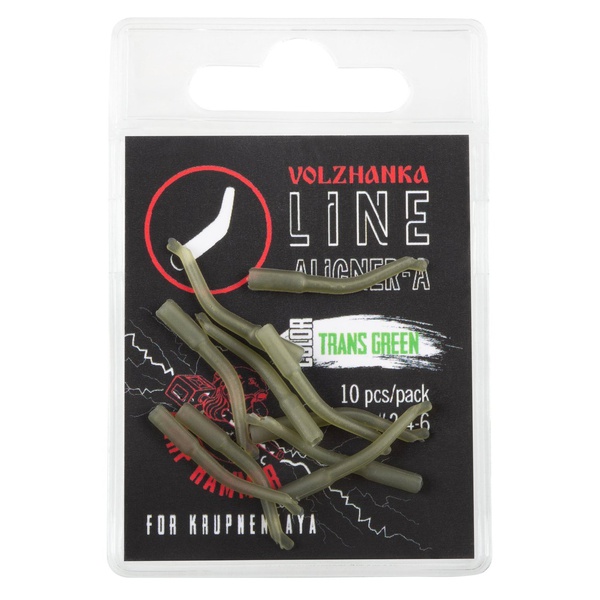 Лентяйка для крючков Волжанка Volzhanka Line Aligner-A (10шт/уп) Trasn Green, 2-4-6