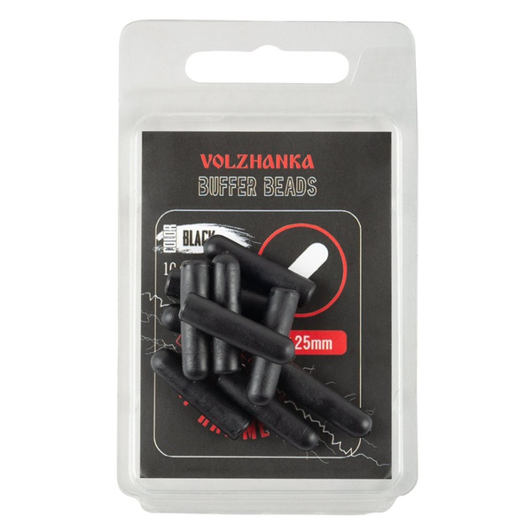 Отбойник удлинённый Волжанка Volzhanka Buffer Beads 25мм (10шт/уп) Black