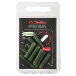 Отбойник удлинённый Волжанка Volzhanka Buffer Beads 25мм (10шт/уп) Trasn Green