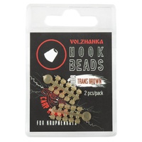 Стопор для размещения на крючке Волжанка Volzhanka Hook Beads (2шт/уп) Trans Brown