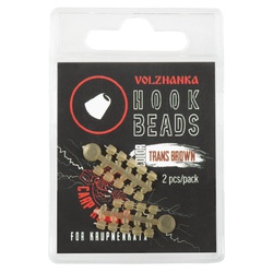 Стопор для размещения на крючке Волжанка Volzhanka Hook Beads (2шт/уп) Trans Brown