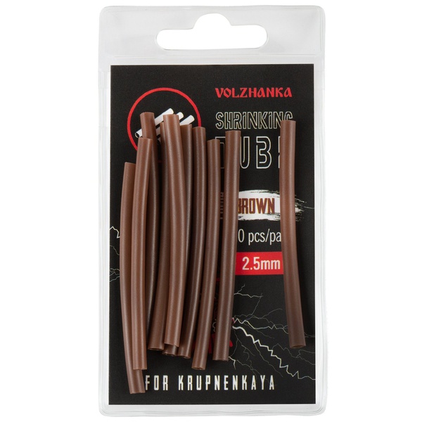 Термоусадочная трубка Волжанка Volzhanka Shrinking Tube 2,5мм (10шт/уп) Brown