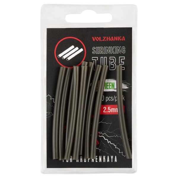 Термоусадочная трубка Волжанка Volzhanka Shrinking Tube 2,5мм (10шт/уп) Green
