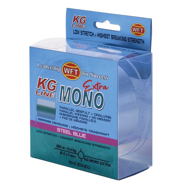 Леска монофильная WFT Kg Mono Extra Steel Blue 300/033