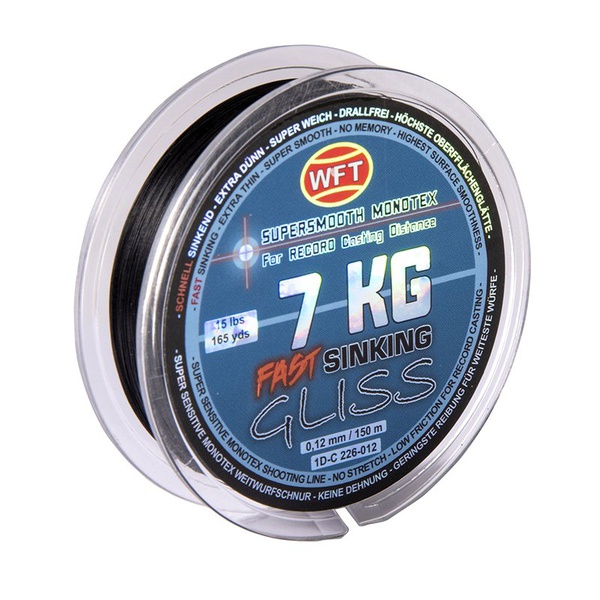 Леска плетёная WFT Kg Gliss Sinking Black 150/012