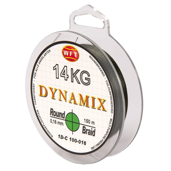 Леска плетёная WFT Kg Round Dynamix Green, 150/016