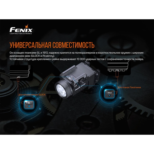 Фонарь пистолетный Fenix GL22 (c красным лазером)