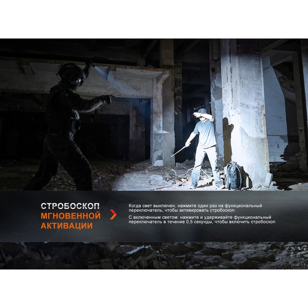 Фонарь тактический Fenix PD36R Pro черный