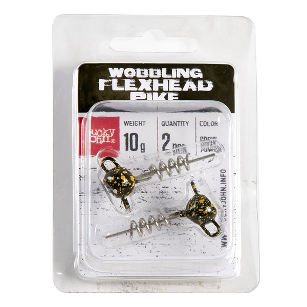 Груз-головки спираль Lucky John 3D BBS Series Wobbling Flexhead Pike (2 шт) 003, 10г
