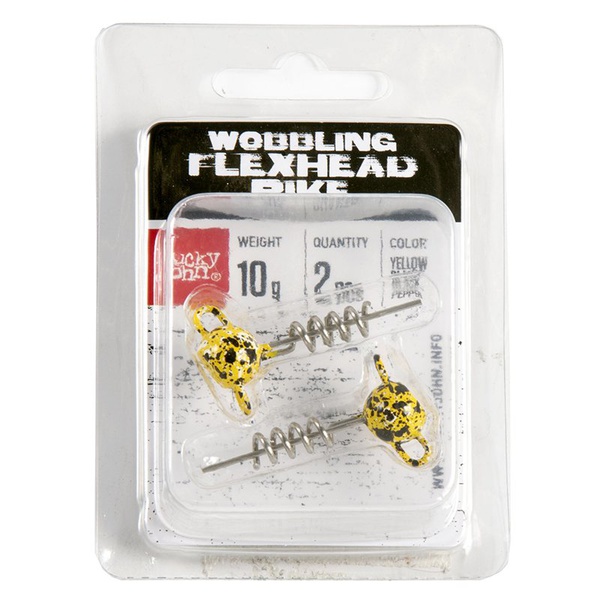 Груз-головки спираль Lucky John 3D BBS Series Wobbling Flexhead Pike (2 шт) 002, 10г